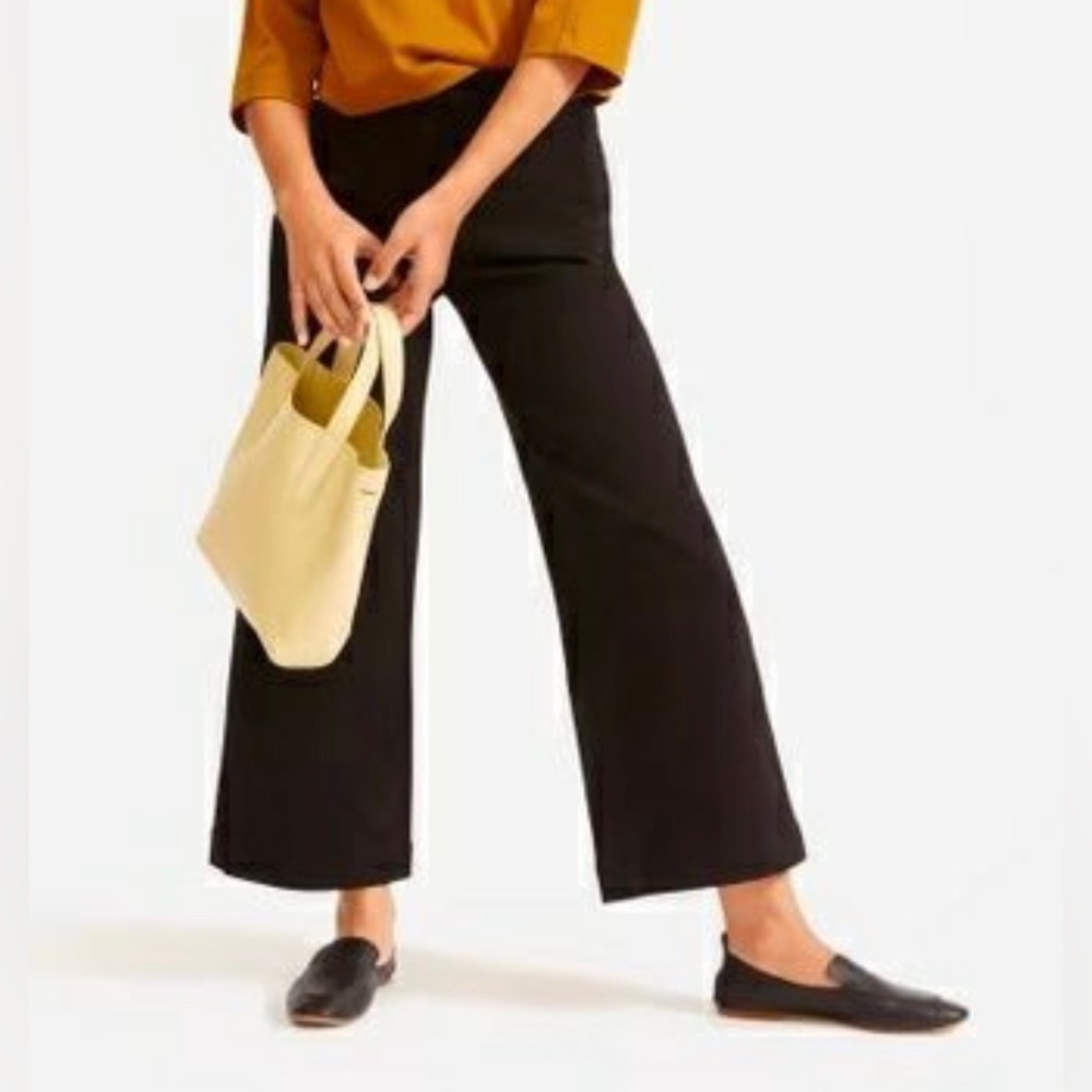 Everlane Wide-Leg Crop Pant black, size 14